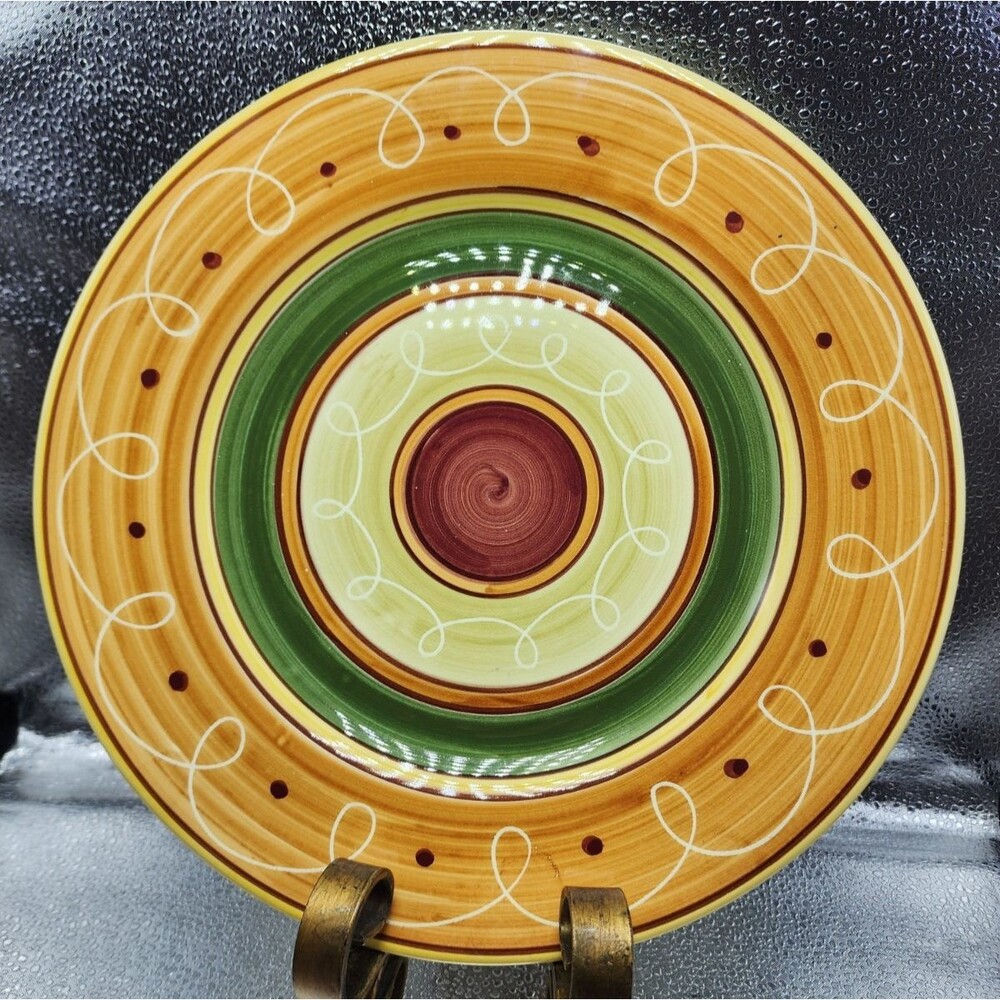Pier 1 Imports Hand Painted Earthenware "Etrusco" Dinner Plate Italy (READ!!!)